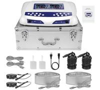 hocvseo Ionic Foot Bath Detox Machine, Professional Ion Cleanse Foot Detoxification Machine, with 2 Waist Belts, 2 Wrist Straps, 2 Arrays, for Stress Relief