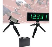 hocvseo LED Race Timing Clock, 5 Digit Sprint Timer with Tripod, Adjustable Bracket, High Precision, for Bike Speed Training Skating Track Field