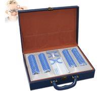 hocvseo Optical Trial Lens Set, 56 Pieces Trial Lens Set, Plastic Rim Prism Precise Trial Lens, with Aluminum Case, for Optometrists, Vision Test