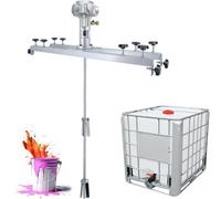hocvseo Pneumatic Paint Mixer, 1 Ton IBC Air Agitator, 0-1800RPM Speed, with Stainless Steel Stirring Blade, for Paint Coating Materials Viscous Liquid Ink Dissolver Agitator