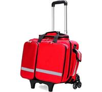 hocvseo Professional First Aid Kit Bag, Paramedics Medical Trolley Bag with Wheels, Waterproof Emergency Medical Storage Bag, for EMT, EMS, Paramedics