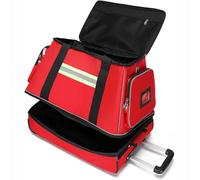 hocvseo Rolling Medical Bag with Wheels, Portable First Aid Kit Bag with Dividers, Large Capacity Waterproof First Responder Trauma Bag, for Outdoor Rescue, Hiking