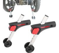 hocvseo Wheelchair Rear Tippers Device, Anti-Rollover WheelChair Assisstant Wheel, 7 Gears Height Adjustable, Power Wheelchair Accessories, for The Elderly, Disabled