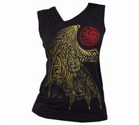 HOD - WING LOGO - Gathered Shoulder Slant Vest Black