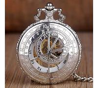 HODAGES Pocket Watch Steampunk Mechanical Pocket Watch Men Antique Globe Necklace Pocket & Watches Chain Male Clock