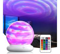 HODANS Northern Lights Planet Projector Light, 16 Colors Lighting Galaxy Projector Sensory Lights, Planet Light for Kids, Dynamic Atmosphere Lighting, Best Gifts for Christmas (White)