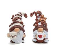 Hodao 2PCS Coffee Gnomes Coffee Bar Decor Accessories Spring Summer Swedish Tomte Elf Dwarf Figurines Spring Summer Gnome Decorations Gifts Fall Gnome Decor Indoor Home Decorations