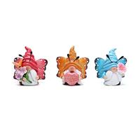 Hodao Spring Butterfly Gnome Decorations - Scandinavian Tomte Elf Decor, Summer Ornaments, Figurines for Home, Birthday Gifts for Mom, Grandma, Women