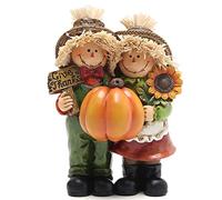 Hodao 5.25" Thanksgiving Scarecrow Decorations Scarecrow Fall Harvest Tabletop Decor Figurines for Fall Party Home Scarecrow Decor - Thanksgiving Autumn Gifts