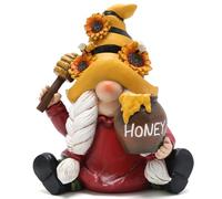 Hodao Bumble Bee Spring Gnome Decorations Honey Bee Gnomes Ornaments World Bee Day Decorations Gifts Summer Gnomes Figurines Honey Bee for Garden Decor Bee Birthday Gifts for Mom, Grandma, Women