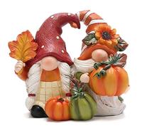 Hodao Fall Thanksgiving Pumpkin Gnome Decorations Handmade Swedish Tomte Gnome Elf for Fall Decor Gift - Thanksgiving Party Home Couple Gnomes Decor - Autumn Gift