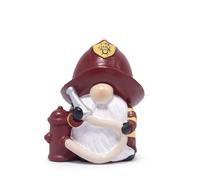 Hodao Firefighter Gnome Figurine - Unique Fireman Tribute Gift, Eye-Catching Resin Decor for Living Room Shelves, Collectible Home Ornament