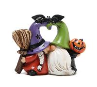 Hodao Halloween Gnomes Decorations Handmade Scandinavian Gnome Ornaments Halloween Gnomes Figurines Home Decor Pumpkin Office Table Decorations Bat Decor