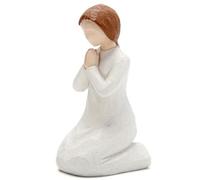 Hodao Prayer of Peace Figurines Decoration, Seeking The Quiet Within, Gifts to Support and Encourage Hope and Healing, Sculpted Hand-Painted Angel Ornaments Decor for Mom, Grandma (White-Prayer)
