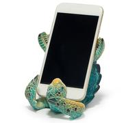 Hodao Sea Turtle Figurines Decoration Turtle Cell Phone Stand Holder for Home Office Desk Summer Ocean Style Phone Holder Decor for Beach Table Statues Gifts for Friends (Blue-Turtle)