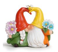 Hodao Spring Gnomes Gnomes Couple Decorations Flower Gnome Ornaments Decor Summer Gnome Figurines Elves for Outdoor Garden Decor Spring Birthday Gifts for Women, Mom, Grandma