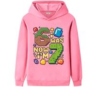 HodarSun Kids 67 MEME Jumper 6 7 Hoodies for Boys and Girls, Six Seven Long Sleeve Pullover Sweatshirt, Pink, Age 8-9