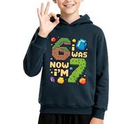 HodarSun Kids 67 MEME Jumper 6 7 Hoodies for Boys and Girls, Six Seven Long Sleeve Pullover Sweatshirt, PurplishBlue, Age 8-9