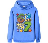 HodarSun Kids 67 MEME Jumper 6 7 Hoodies for Boys and Girls, Six Seven Long Sleeve Pullover Sweatshirt, Blue, Age 9-10