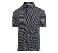 Hodaweisolp Golf Shirts for Men Dry Fit Print Moisture Wicking Performance Short Sleeve Polo Shirt, Black Climb, Large