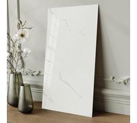 Hode 10 Pieces Marble Tile Stickers, White Self Adhesive Wall Tiles 60 x 30cm, Stick on Tiles for Bathroom Kitchen Waterproof (Glossy)