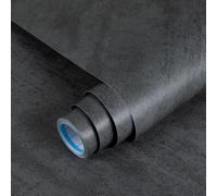 Hode Grey Vinyl Wrap 40X300cm, Dark Grey Sticky Back Plastic, Vinyl Covering for Living Room and Kitchen, Matt Concrete Effect Self Adhesive Wallpaper Shelf Cupboard Furniture