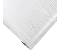 Hode Silver White Wood Effect Vinyl Wrap Self Adhesive, Worktop Covering Sticky Back Plastic Roll for Kitchen Furniture Wall Door Table Cupboard, Peel and Stick Wallpaper Waterproof Removable 40cmx10m