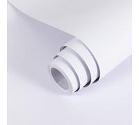 Hode White Self Adhesive Wallpaper Vinyl Film Sticky Back Plastic Roll Peel and Stick Furniture Stickers Backsplash for Wall Door Worktop Covering DIY (White) 60x300cm（Frosted）