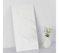 Hode White Tile Stickers, White Self Adhesive Wall Tiles, Stick on Tiles for Bathroom Kitchen Waterproof 10 Pieces 60 x 30cm (Glossy)