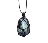 Hodea Natural Crystal Meteorite Necklace, Gold Irregular Lab Czech Meteorite Stone Pendant Energy Stone, Healing Natural Gemstone Pendant for Protection and Healing, meteorite