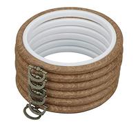 Hodeacc 6 Pack 5.31 inch Mini Imitation Wood Plastic Circle,Embroidery Hoop Cross Stitch Hoop Ring for DIY Art Craft Handy Sewing