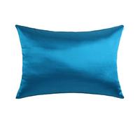 Hodeco Nature Silk Pillowcase 14x20 Inches Double Sides 100% Mulberry Silk 19 Momme Thick Silk Pillow Cover for Skin and Hair Pillow Sham Cover, Toddler Size 36 X 51CM, Peacock Blue 1 Piece