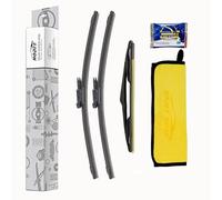 HODEE 3 Wipers 26"+16"+12" Colour Front Rear Wiper Blades Replacement for Vauxhall Opel Corsa H Hatchback MK IV MK4 2015 2016 2017 2018 2019,Back Windshield (Window)&Washer Tablets