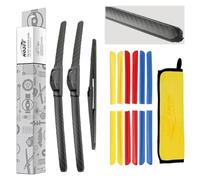 HODEE 3 wipers 26"+20"+12" Front Wiper Blades Replacement for Land Rover Discovery Sport SUV 2014-2025 Windshield Blade & Back Rear Window Blade Hook Replace Cover Black/Blue/Yellow/Red