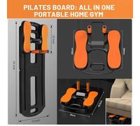 Hodeffior Portable Collapsible Pilates Stepper Board with Ab Roller & Resistance Bands - Multifunctional Full Body and Core Trainer for Home, Gym & Travel - Non-Slip, Space-Saving, Ideal for Women &