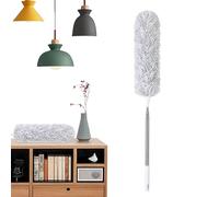 Hodfid Extendable Feather Duster - Washable Microfibres Duster - Bendable Head & Long Handle Dusters with Scratch-Resistant Washable Duster for Cabinet Top