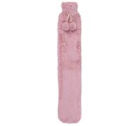 Hodge and Hodge Extra Long Hot Water Bottle Faux Fur Cover Pom Poms 72cm