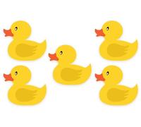 Hodge Creations Pack of 15 Yellow Rubber Ducks Vinyl Decal Sticker Scrapbook Car Wall Tile Furtniture Bumper Sticker Window
