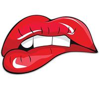 Hodge Creations Pack of 4 Pop Art Lips Vinyl Decal Sticker Car Wall Laptop Scrapbook Campervan Caravan Bumper Sticker Window