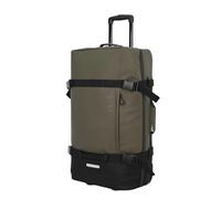 Hodge & Hodge Safari Duffle Suitcase 24” Lightweight Soft Shell Luggage with Inline Wheels, Water-Resistant PU Exterior, Telescopic Handle, Compression Straps, Lockable Zippers, Front Pocket