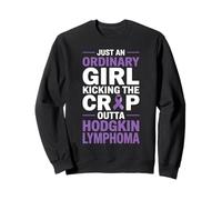 Hodgkin Lymphoma Awareness Purple Ribbon Lymphoma Cancer Sweatshirt