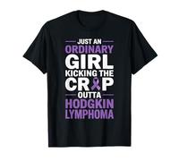 Hodgkin Lymphoma Awareness Purple Ribbon Lymphoma Cancer T-Shirt