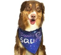 Hodgkin's Lymphoma Awareness Support Squad Violet Ribbon Soft Dog Bandana Scarf Triangle Kerchief Pet Accessories for Dogs & Cats85