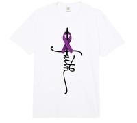 Hodgkin's Lymphoma Cancer Faith Cancer Awareness Support Comfort Colors Adult Heavyweight T-Shirt