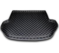 HODGON Car Leather Boot Liner Mat for Mercedes ML W166 2011-2015, Waterproof Scratch Anti Slip Rear Trunk Tailored Dustproof,D-Black Beige