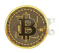 HODL 21 Bitcoin Golf Ball Marker with Magnetic Hat Clip Set - Men's and Women's Golf Accessories and Gift Ideas - Bitcoin Ball Marker - Removable Attaches Easily to Golf Cap