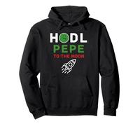 Hodl Pepe To The Moon Meme Shitcoin Crypto Pullover Hoodie