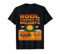 HODL Through The Holidays Bitcoin Christmas Crypto Trader Hu T-Shirt