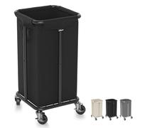 Hodonas Laundry Basket with Wheels, Rolling Laundry Hamper, 115L, Removable and Machine Washable Liner, Steel Frame, Large Laundry Cart for Laundry Room, Bedroom, Bathroom,