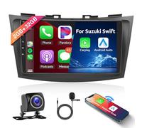 Hodozzy 2G 32G Android Car Stereo For Suzuki Swift 4 2011-2015, Carplay Android Auto, Double Din 9 Inch Touch Screen Car Radio With GPS Navi WiFi Mirror Link Bluetooth FM RDS EQ SWC Backup Camera Mic